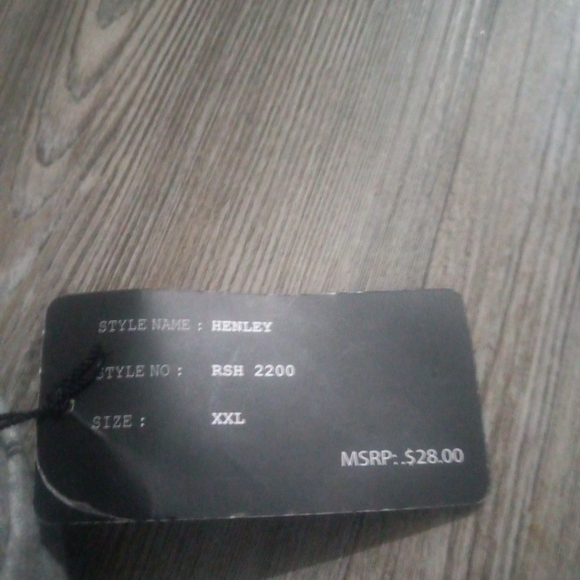 Revess Mens Grey Color Henley Shirt Buttons Size XXL Brand New Cozy Comfort - Picture 6 of 7